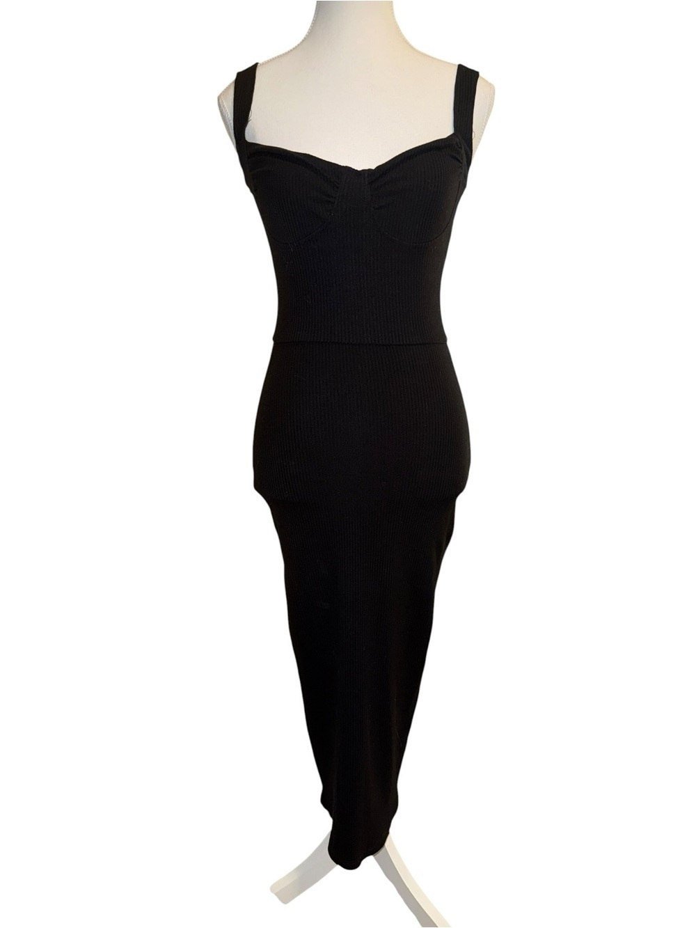 Reformation Ribbed Bodycon Midi Dress - Size Small